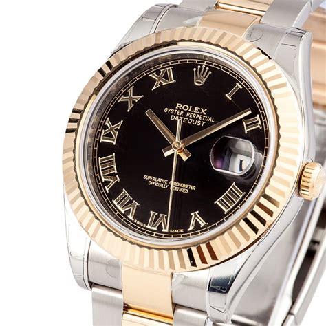 rolex datejust ii 41mm black dial